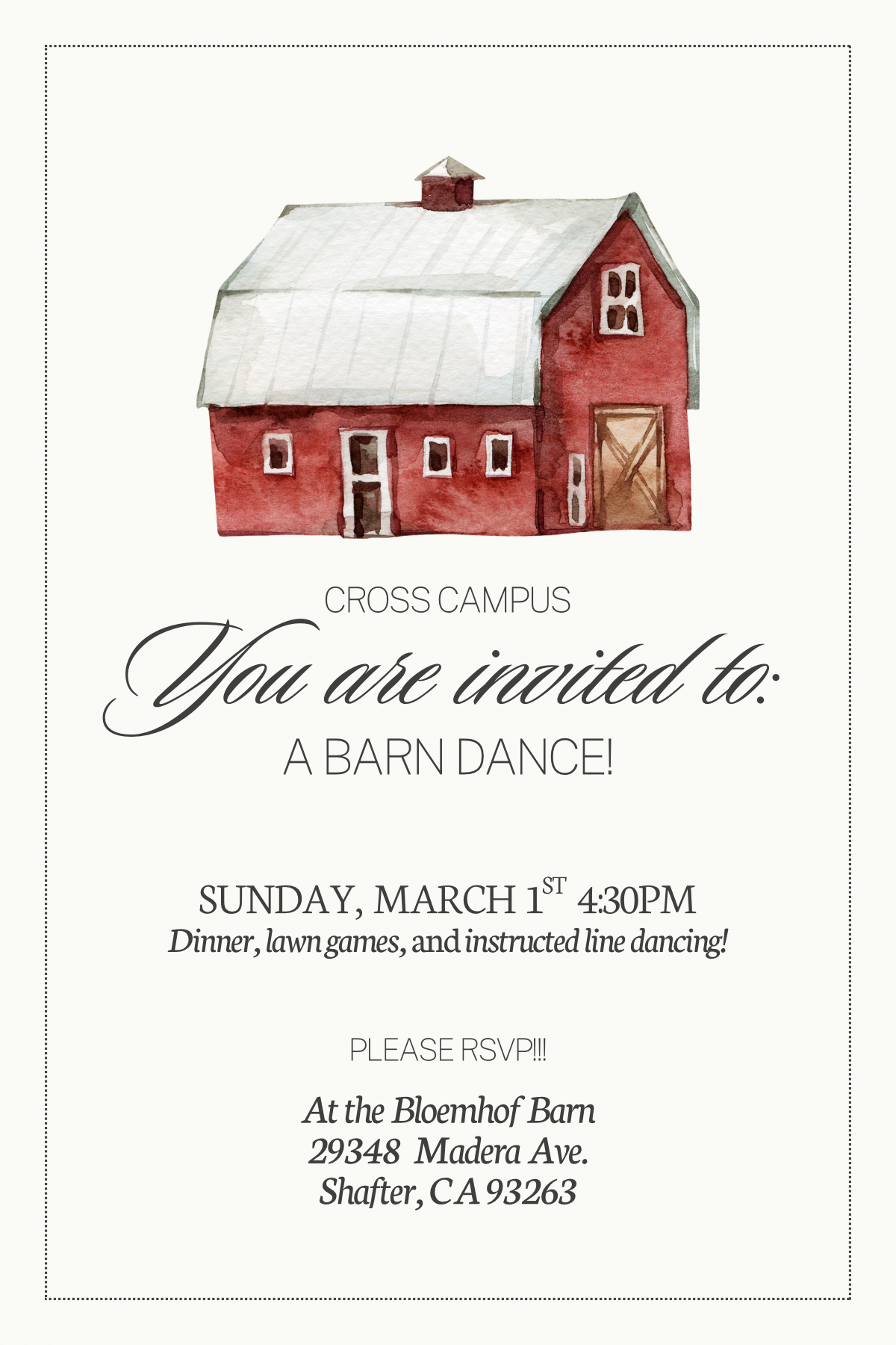 Cross Campus Barn Dance